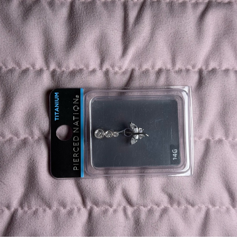 Titanium Belly Button Ring - Silver